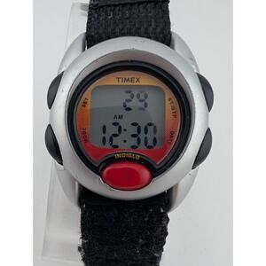 Timex Time Machines Boys Digital Watch Flames Nyon Strap‎ T78751- New Battery